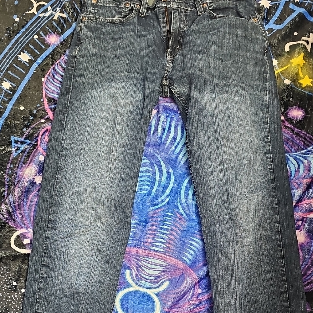 Levi's Dark Blue Straight Leg Men's Jeans
